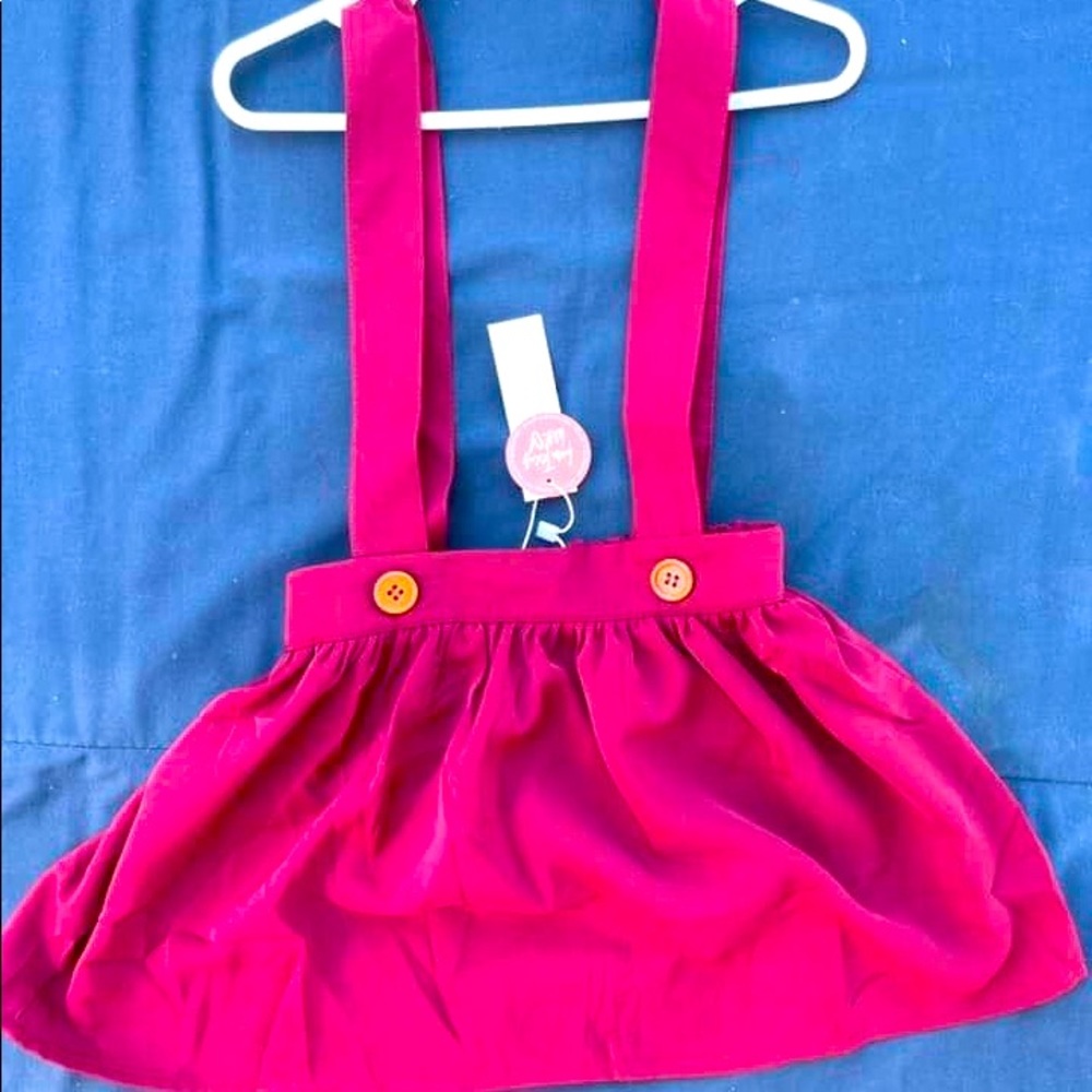 Bailey blossom Magenta suspender skirt